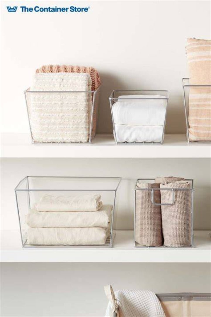 Clear Lookers Bins The Container Store Closet Storage, Storage Bins