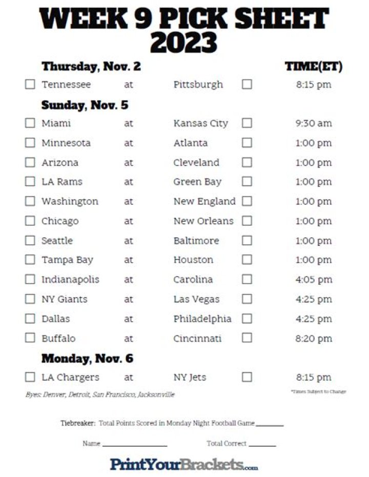 NFL Week 9 Live Thread! The Avocado